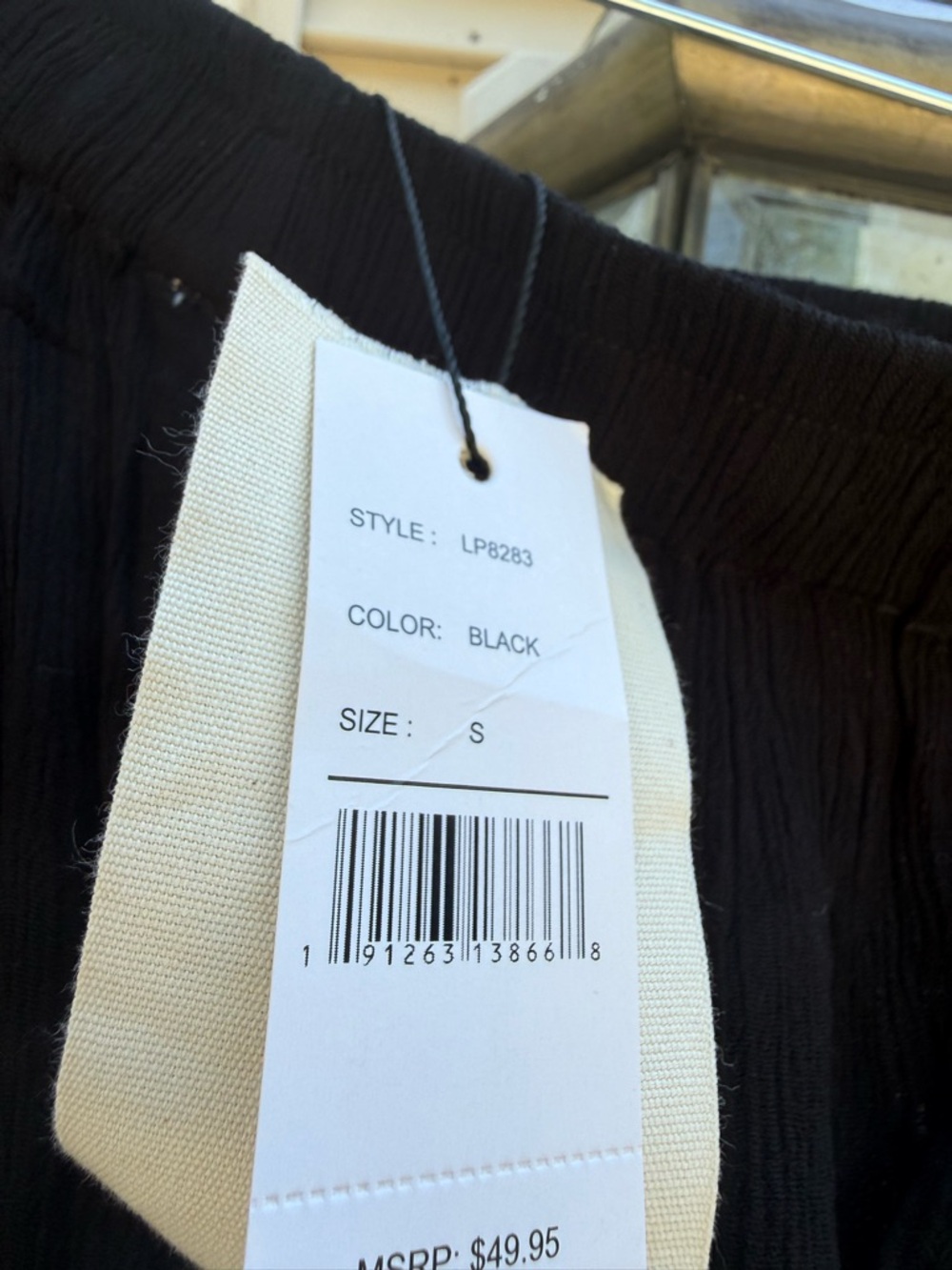 NWT Salty Lemon Black Palazzo Pants with Side Leg Opening - Picture 8 of 10